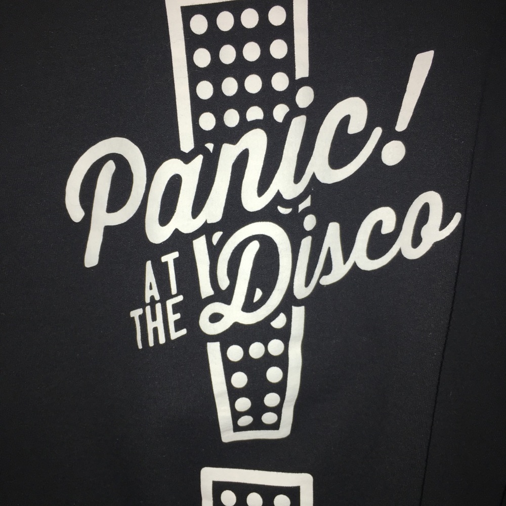 black crewneck sweatshirt panic at the disco